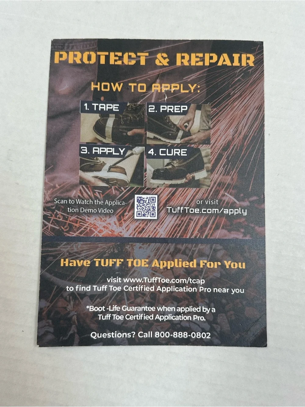 NWT Tuff Toe Brown Boot Protector Guard Repair Kit